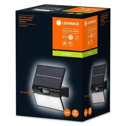 Ledvance - LED Außen-Solar-Wandfluter mit Bewegungs- und Dämmerungssensor FLOOD LED/2,9W/3,7V 2600 mAh IP44