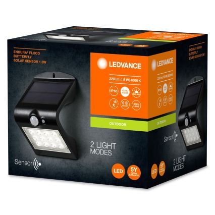 Ledvance - LED-Solarwandleuchte mit Sensor SCHMETTERLING LED/1,5W/3,7V IP65