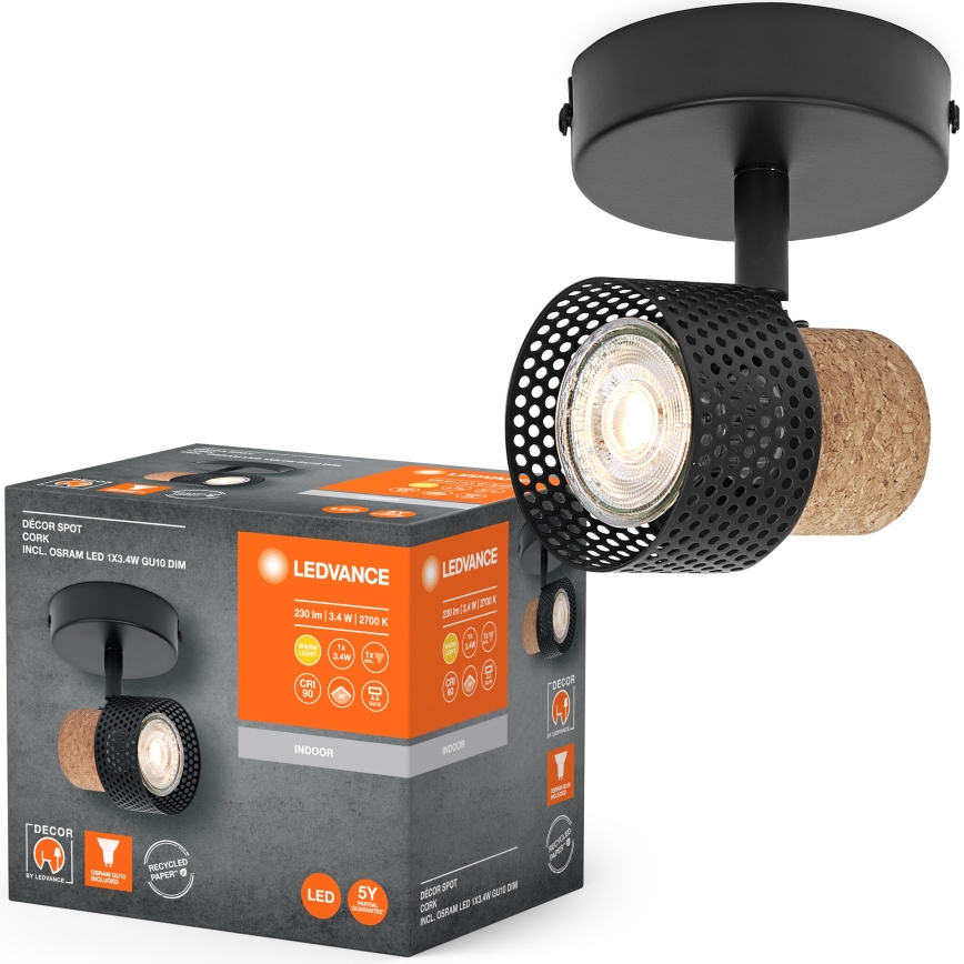 Ledvance - LED Einbauleuchte DECOR CORK 1xGU10/3,4W/230V