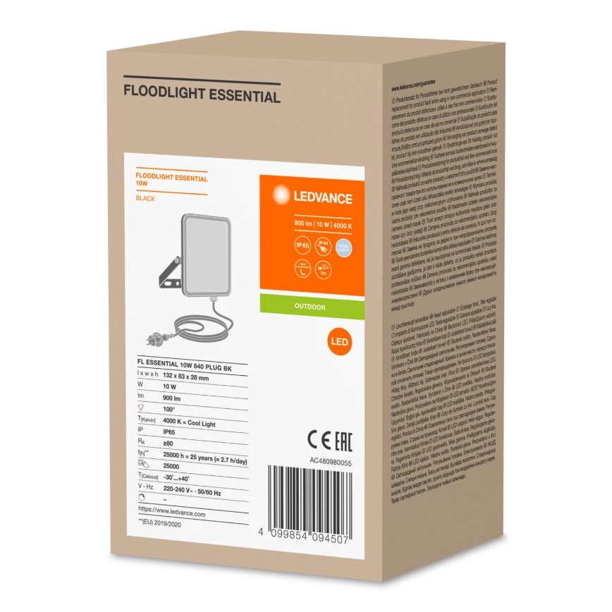 Ledvance - LED-Wandstrahler für den Außenbereich FLOODLIGHT ESSENTIAL LED/10W/230V IP65