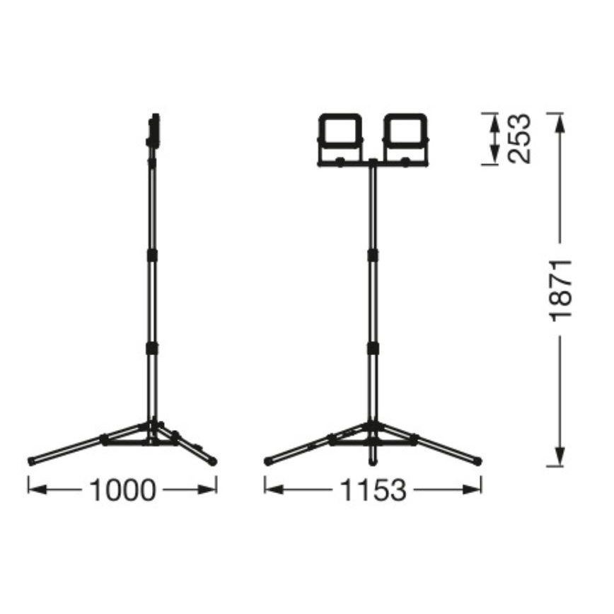 Ledvance - LED-Strahler für den Außenbereich mit Halterung WORKLIGHT TRIPOD 2xLED/30W/230V 6500K IP65