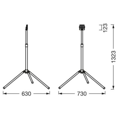 Ledvance - LED-Strahler für den Außenbereich mit Halterung WORKLIGHT TRIPOD LED/20W/230V 6500K IP65