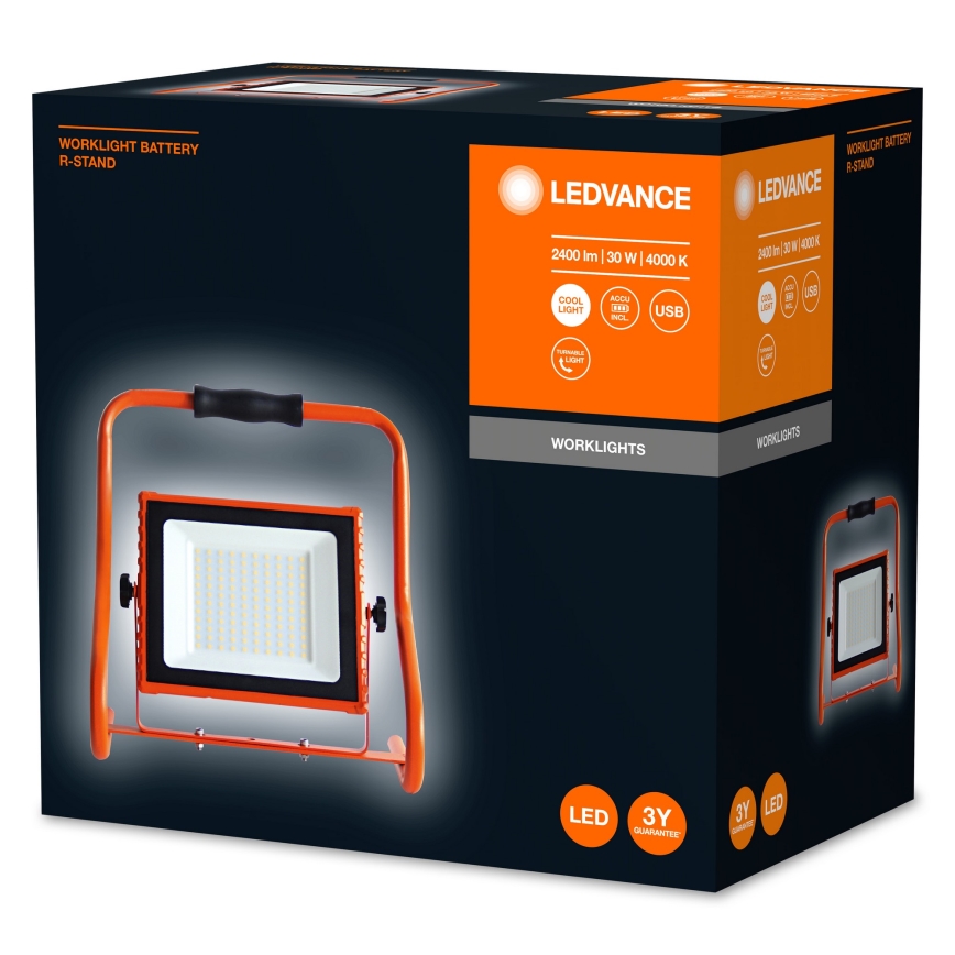 Ledvance - LED-Strahler R-STAND LED/30W/5V 2200 mAh IP44
