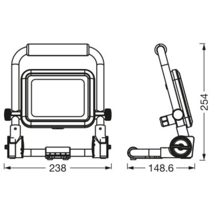 Ledvance - LED-Strahler für den Außenbereich WORKLIGHT R-STAND LED/20W/230V 6500K IP54