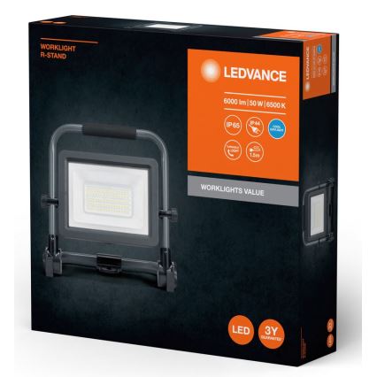 Ledvance - LED-Strahler für den Außenbereich WORKLIGHT R-STAND LED/50W/230V 6500K IP65