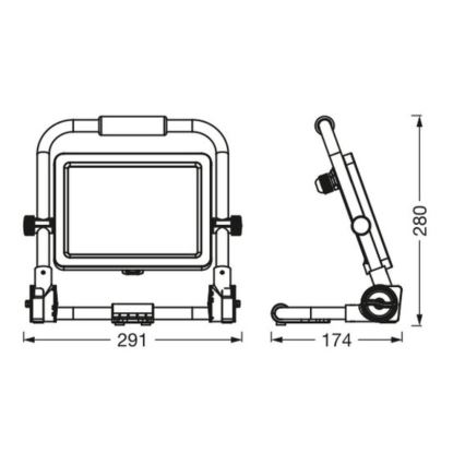 Ledvance - LED-Strahler für den Außenbereich WORKLIGHT R-STAND LED/50W/230V 6500K IP65