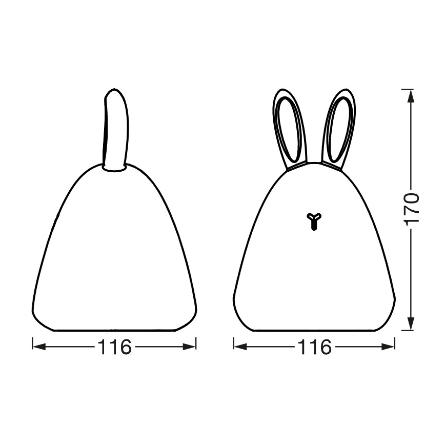 Ledvance - LED-Touch-Kinder-Nachtlicht TOUCH LED/2,5W/5V 1200 mAh