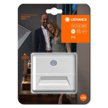 Ledvance - LED Treppenleuchte mit Sensor NIGHTLUX LED/0,25W/3xAAA IP54