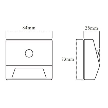 Ledvance - LED-Treppenlicht mit Sensor NIGHTLUX LED/0,25W/4,5V IP54