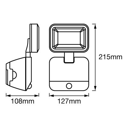 Ledvance - LED-Wandfluter für den Außenbereich mit Sensor SPOTLIGHT LED/4W/6V IP54