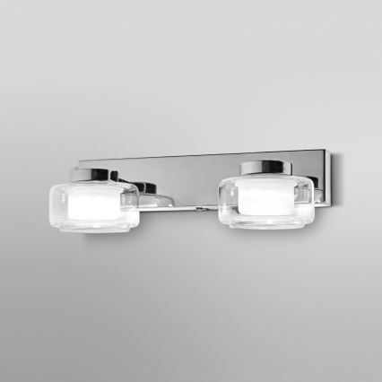 Ledvance - LED-Wandleuchte für Badezimmer ORBIS FLAME 2xLED/5,5W/230V 3000/4000K IP44 Chrom