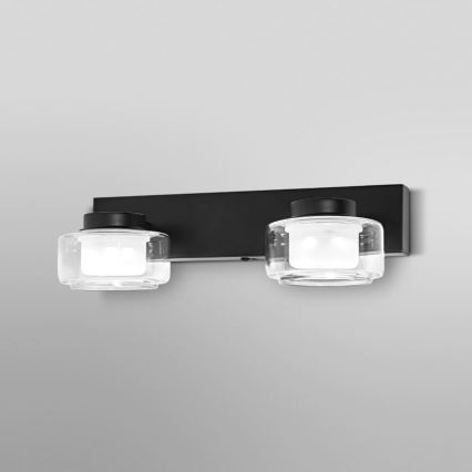 Ledvance - LED-Wandleuchte für Badezimmer ORBIS FLAME 2xLED/5,5W/230V 3000/4000K IP44 schwarz