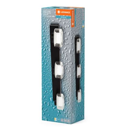 Ledvance - LED-Wandleuchte für Badezimmer ORBIS FLAME 3xLED/5,5W/230V 3000/4000K IP44 schwarz