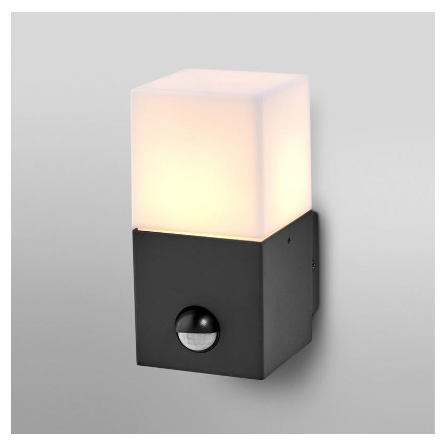 Ledvance - Outdoor-Wandleuchte mit Sensor FIGO SQUARE 1xE27/20W/230V