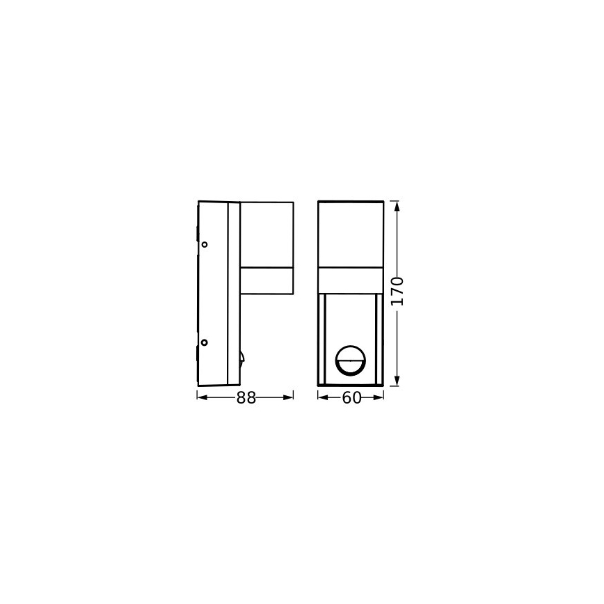 Ledvance - Outdoor-Wandleuchte mit Sensor ISIDOR 1xGU10/35W/230V IP65