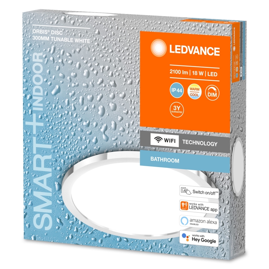 Ledvance - LED dimmbares Badezimmerleuchte SMART+ DISC LED/18W/230V 3000-6500K Wi-Fi IP44