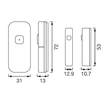 Ledvance - Intelligenter Fenster- und Türsensor SMART+ 3,7V 500 mAh Wi-Fi