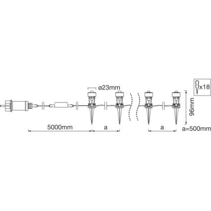 Ledvance - LED RGB Außen-Dekorationsleuchte SMART+ DOT 18xLED/4W/230V IP65 Wi-Fi