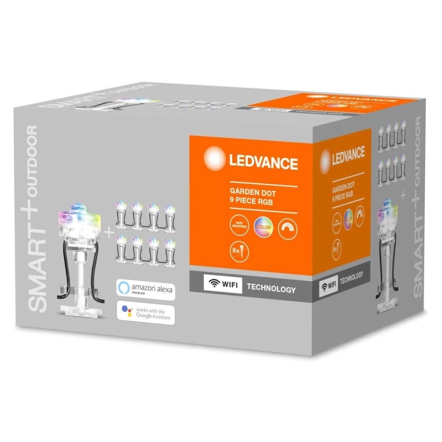 Ledvance - LED RGB Außenverlängerungssatz SMART+ DOT 9xLED/2,5W/230V IP65 Wi-Fi
