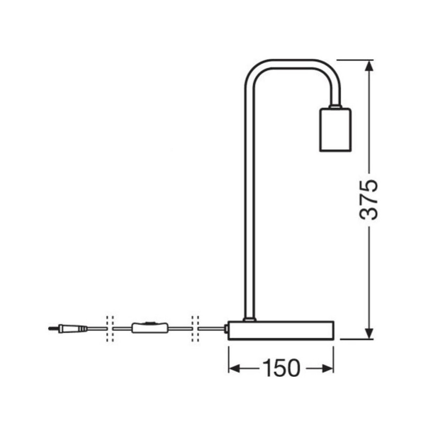Ledvance - Tischlampe PIPE 1xE27/40W/230V