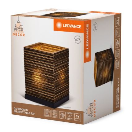 Ledvance - Tischleuchte DECOR CARDBOARD 1xE27/15W/230V 20x20 cm