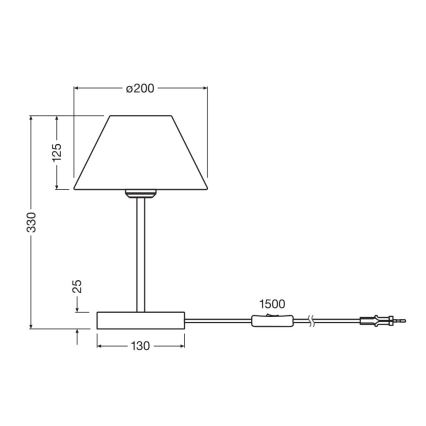 Ledvance - Tischleuchte DECOR RAFFIA 1xE27/15W/230V Raffiabast