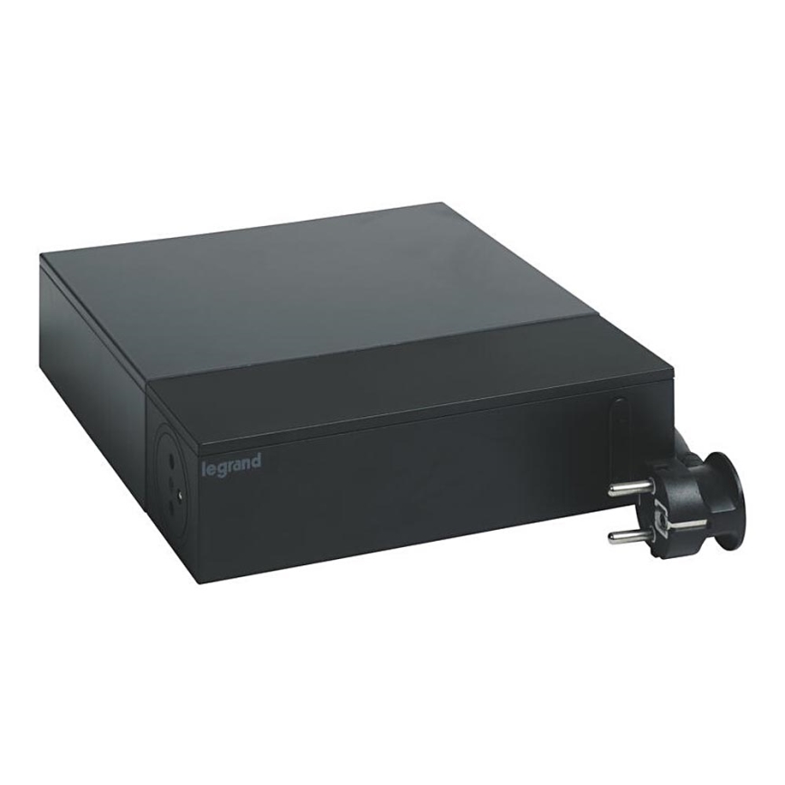 Legrand 049430 - Multimedia-HUB mit Schalter 4Z Typ E + 4Z Typ C 2m schwarz