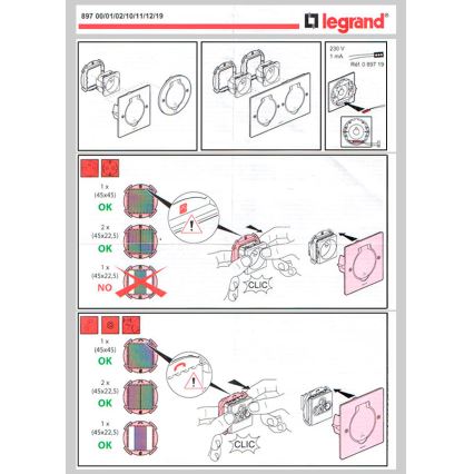 Legrand 89700 - Boden-Steckdosenrahmen PLATINUM 2M IP44 Edelstahl