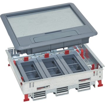 LEGRAND - Bodenbox für Doppelböden 18 Module (9 Geräte 45x45)