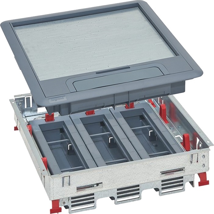 LEGRAND - Bodenbox für Doppelböden 24 Module (12 Geräte 45x45)