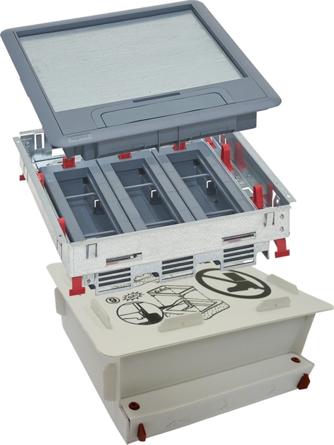 LEGRAND - Bodendose für Beton 24 Module (12 Geräte 45x45)