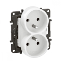 Legrand - Doppelsteckdose für den Hausgebrauch ohne Rahmen NILOE 250V weiß