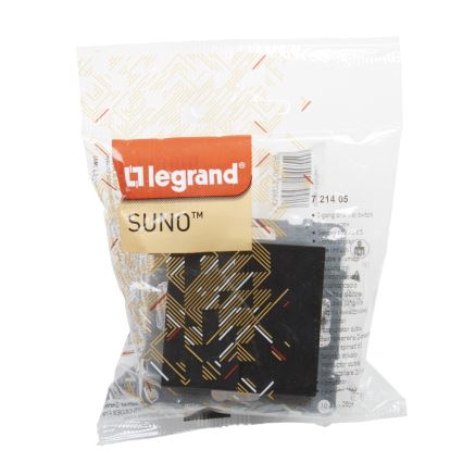 Legrand - Doppelter Serienschalter č. 5 ohne Rahmen SUNO schwarz