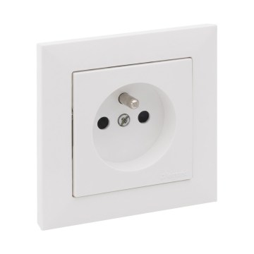 Legrand - Haushaltssteckdose mit Rahmen SUNO 250V weiß
