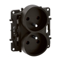 Legrand - Rahmenlose Doppelsteckdose NILOE 250V schwarz