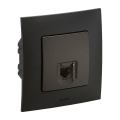 Legrand - RJ45-Ethernet-Dose mit Rahmen NILOE schwarz