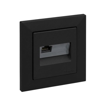 Legrand - RJ45-Netzwerkdose mit Rahmen SUNO, schwarz