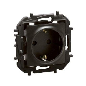 Legrand - SCHUKO-Steckdose für Wohnbereiche, rahmenlos, NILOE, 250 V, schwarz