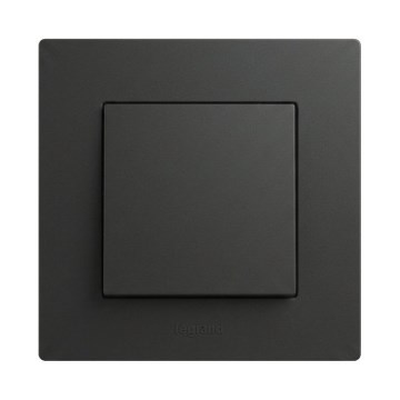 Legrand - Treppenlichtschalter Nr. 6 mit Rahmen NILOE STEP schwarz