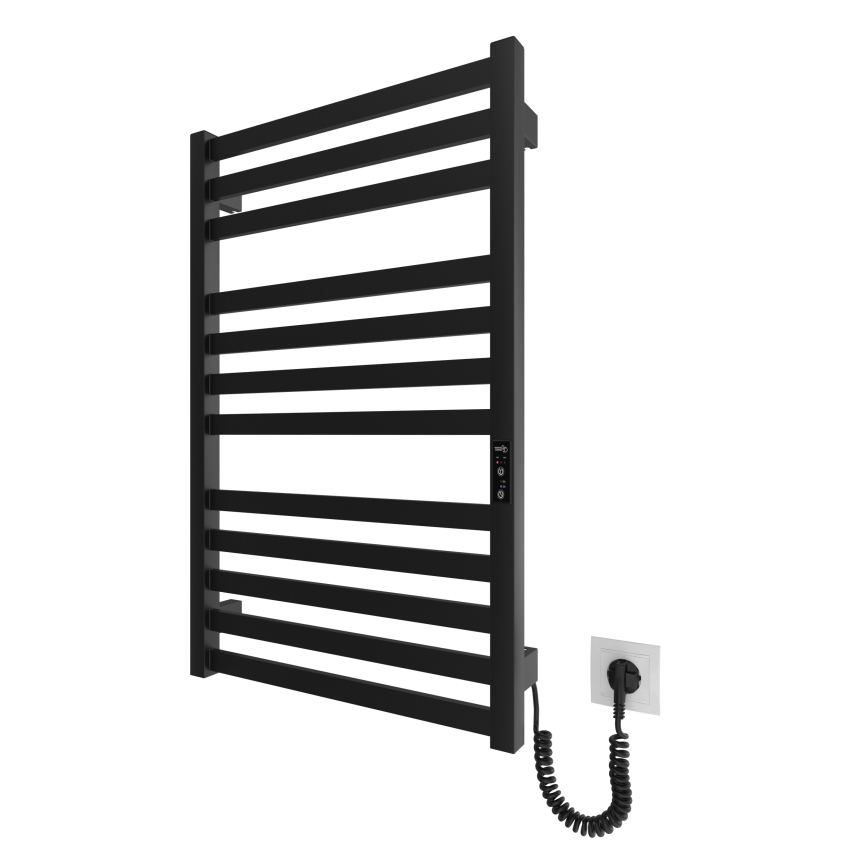 Leiter-Handtuchheizkörper HF OXFORD 170W/230V 77x53 cm schwarz