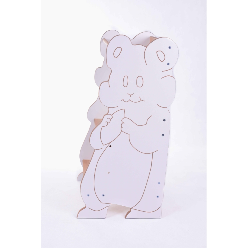 Lernturm HAMSTER Weiß/Ahorn