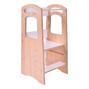 Lernturm THOMAS Weiß/Ahorn