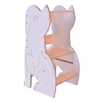 Lernturm WOLF Weiß/Ahorn