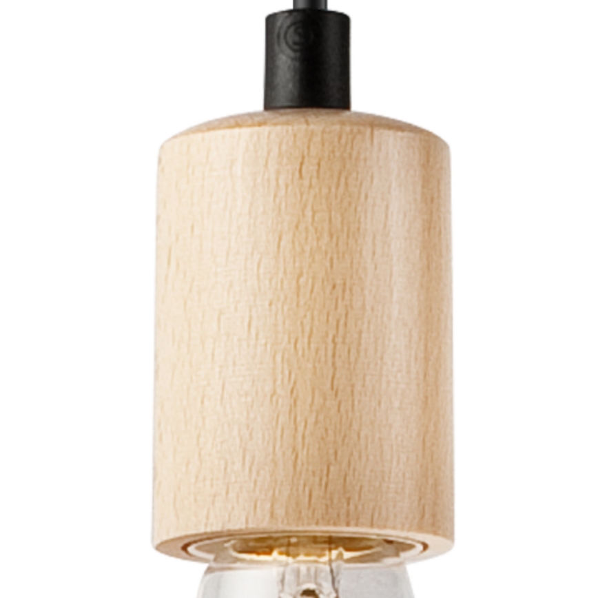 Deckenleuchte an Kabel LEON 1xE27/60W/230V Buche