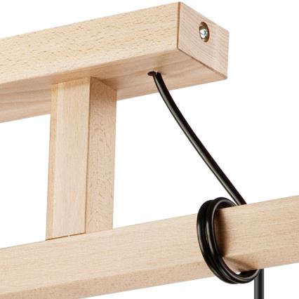 Deckenleuchte an Kabel LEON 3xE27/60W/230V Buche