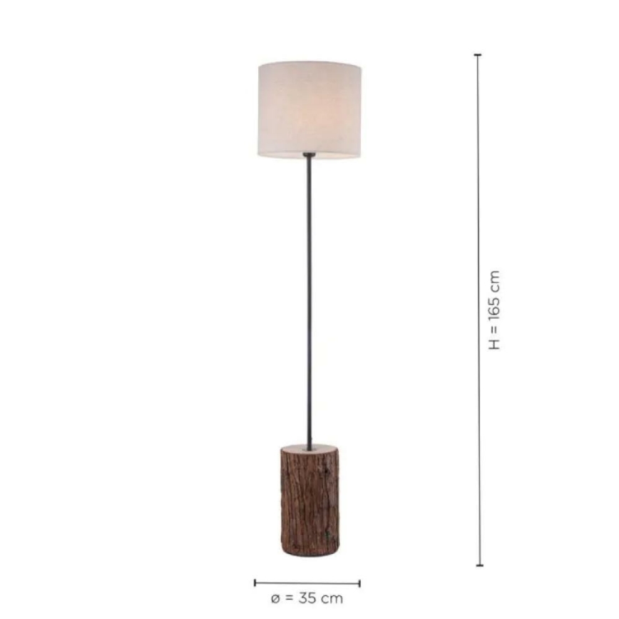 Leuchten Direkt 11234-79 - Stehleuchte BARK 1xE27/40W/230V Holz