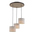 Leuchten Direkt 11236-79 - Hängeleuchte BARK 3xE27/40W/230V Holz