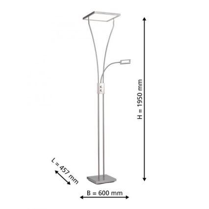 Leuchten Direkt 11722-55 – Dimmbare LED-Leuchte MARIAN LED/25W/230V + LED/3,6W