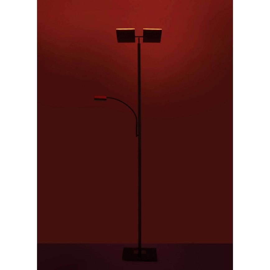 Leuchten Direkt 11925-55 - LED RGB Dimmbare Stehleuchte RUBEN 2xLED/11W/230V+LED/4,8W 2700-5000K + Fernbedienung