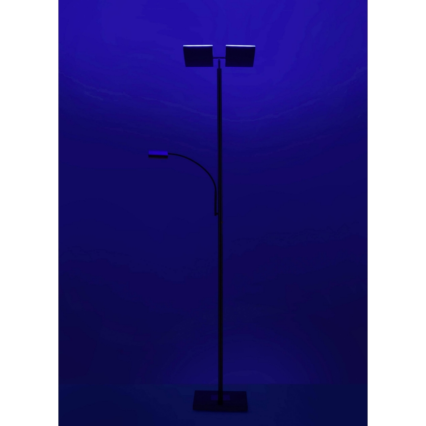 Leuchten Direkt 11925-55 - LED RGB Dimmbare Stehleuchte RUBEN 2xLED/11W/230V+LED/4,8W 2700-5000K + Fernbedienung